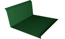 Планка примыкания нижняя 20х122х260х15 Гранд Лайн 0,45 ПЭ с пленкой RAL 6002 лиственно-зеленый (2м)