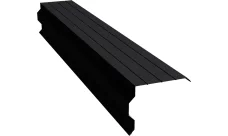 Планка торцевая фигурная 90х110 Гранд Лайн 0,45 Драп RAL 9005 черный (2м)