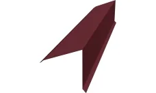 Планка конька односкатной кровли 160х160 Гранд Лайн 0,4 ПЭ с пленкой RAL 3005 красное вино (2м)