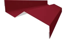 Планка примыкания внакладку 25х17х35х17 Гранд Лайн 0,45 ПЭ с пленкой RAL 3003 рубиново-красный (2м)