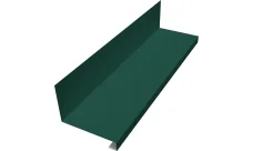 Планка примыкание нижнее к трубе фальц Гранд Лайн 0,45 ПЭ с пленкой RAL 6005 зеленый мох (2м)