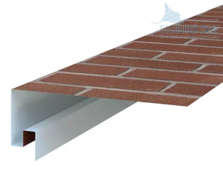 Планка откоса сложная 3D 245х75х3000 (Экостил-01-Кирпич-0.5)