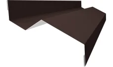 Планка примыкания внакладку 25х17х35х17 Гранд Лайн 0,5 ПурПро с пленкой RAL 8017 шоколад (2м)