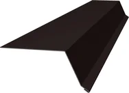Планка капельник 100х55 Гранд Лайн 0,45 ПЭ с пленкой RR 32 темно-коричневый (3м)