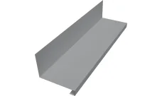 Планка примыкание нижнее к трубе фальц Гранд Лайн 0,45 ПЭ с пленкой RAL 7004 сигнальный серый (2м)