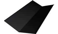 Планка ендовы нижней 300х300 Гранд Лайн 0,45 ПЭ двухсторонний с пленкой RAL 9005 черный (2м)