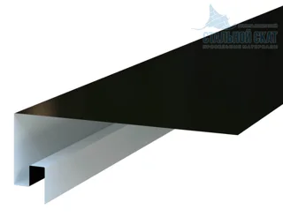 Планка откоса сложная 3D 245х75х2000 Норман МП (ПЭ-01-9005-0.5)