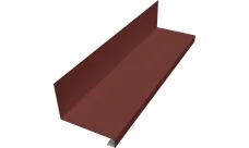 Планка примыкание нижнее к трубе фальц Гранд Лайн 0,45 ПЭ с пленкой RAL 3009 оксидно-красный (2м)
