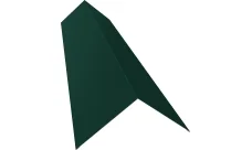 Планка конька плоского 145х145 Гранд Лайн 0,45 ПЭ двухсторонний с пленкой RAL 6005 зеленый мох (2м)