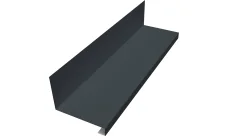 Планка примыкание нижнее к трубе фальц Гранд Лайн 0,45 ПЭ с пленкой RAL 7016 антрацитово-серый (2м)