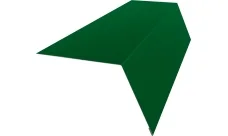 Планка карнизная широкая 100х85 Гранд Лайн 0,45 ПЭ с пленкой RAL 6002 лиственно-зеленый (2м)