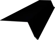 Планка капельник 100х55 Гранд Лайн 0,45 ПЭ с пленкой RAL 9005 черный (3м)