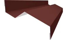 Планка примыкания внакладку 25х17х35х17 Гранд Лайн 0,45 ПЭ с пленкой RAL 3009 оксидно-красный (2м)