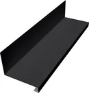 Планка примыкание нижнее к трубе фальц Гранд Лайн 0,5 PurLite матовый RAL 9005 черный (2м)