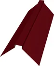 Планка конька плоского 175х50х175 Гранд Лайн 0,45 ПЭ с пленкой RAL 3005 красное вино (2м)