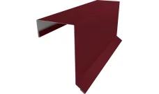 Планка торцевая кровельная фальц 65х97 Гранд Лайн 0,4 ПЭ с пленкой RAL 3005 красное вино (2м)