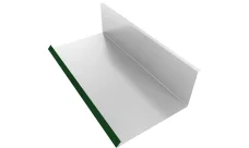 Планка примыкания нижняя к трубе 130х240 Гранд Лайн 0,45 ПЭ с пленкой RAL 6002 лиственно-зеленый (2м)