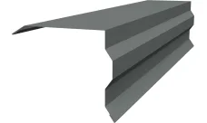 Планка торцевая фигурная 100х85 Гранд Лайн 0,45 ПЭ с пленкой RAL 7005 мышино-серый (2м)