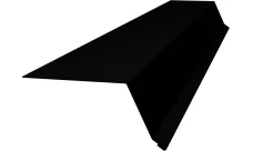 Планка капельник 100х55 Гранд Лайн 0,45 ПЭ двухсторонний с пленкой RAL 9005 черный (2м)