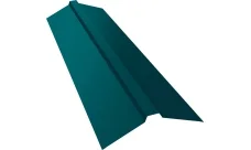 Планка конька прямоугольного 115х30х115 Гранд Лайн 0,45 ПЭ с пленкой RAL 5021 водная синь (2м)
