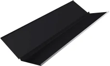 Планка ендовы нижней с компенсатором Гранд Лайн 0,45 ПЭ с пленкой RAL 9005 черный (2м)