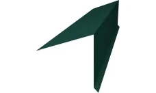 Планка конька односкатной кровли 180х160 Гранд Лайн 0,45 ПЭ двухсторонний с пленкой RAL 6005 зеленый мох (2м)
