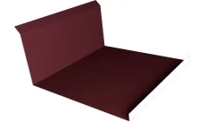 Планка примыкания нижняя 20х122х260х15 Гранд Лайн 0,4 ПЭ с пленкой RAL 3005 красное вино (2м)