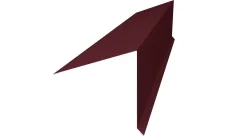 Планка конька односкатной кровли 180х160 Гранд Лайн 0,45 ПЭ двухсторонний с пленкой RAL 3005 красное вино (2м)
