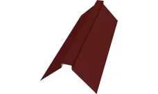 Планка конька плоского 175х50х175 Гранд Лайн 0,45 ПЭ с пленкой RAL 3009 оксидно-красный (2м)