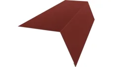 Планка карнизная широкая 100х85 Гранд Лайн 0,45 ПЭ с пленкой RAL 3009 оксидно-красный (2м)