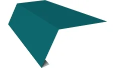 Планка карнизная для мягкой кровли 65х50 Фартук S1 карнизный Гранд Лайн 0,45 ПЭ с пленкой RAL 5021 водная синь (2м)