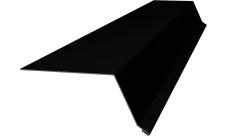 Планка капельник 100х55 Гранд Лайн 0,45 ПЭ с пленкой RAL 9005 черный (2м)