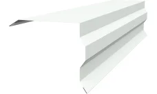 Планка торцевая фигурная 100х85 Гранд Лайн 0,4 ПЭ с пленкой RAL 9003 сигнальный белый (2м)