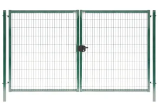 Ворота Медиум Новый с замком 2,03х3,5 RAL 6005