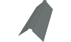 Планка конька плоского 115х30х115 Гранд Лайн 0,45 ПЭ с пленкой RAL 7005 мышино-серый (2м)