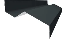 Планка примыкания внакладку 25х17х35х17 Гранд Лайн 0,45 ПЭ с пленкой RAL 7016 антрацитово-серый (2м)