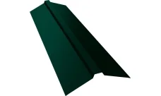 Планка конька прямоугольного 115х30х115 Гранд Лайн 0,4 ПЭ с пленкой RAL 6005 зеленый мох (2м)