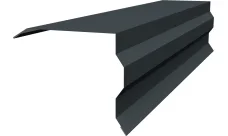Планка торцевая фигурная 100х85 Гранд Лайн 0,45 ПЭ с пленкой RAL 7016 антрацитово-серый (2м)