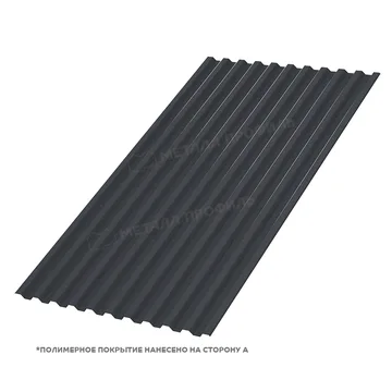 Профнастил С21 Металл Профиль, RAL 7024, Полиэстер, 0,4 мм, исполнение A